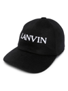 LANVIN LOGO-EMBROIDERED WOOL CAP