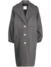 Patou Voluminous Coat With Long Sleeves. In Grey