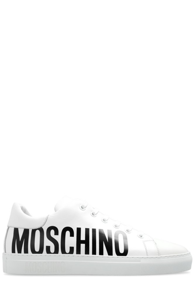 Moschino Logo-print Low-top Sneakers In White