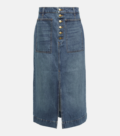 ULLA JOHNSON BEA DENIM SKIRT