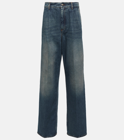 Sportmax Rampur Low-rise Wide-leg Jeans In Blue