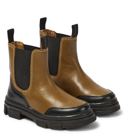 Liewood Kids' Faith Leather Chelsea Boots In Brown