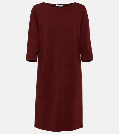 Max Mara Nettare Jersey Minidress In Red