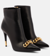 TOM FORD CHAIN LEATHER ANKLE BOOTS