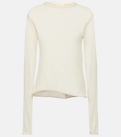 The Row Boaie Cashmere Top In White