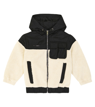 Givenchy Kids' Teddy Beige And Black 4g Nylon Bomber Jacket In Unique