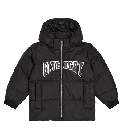 Givenchy Kids' Logo-patch Hooded Padded Jacket In Black
