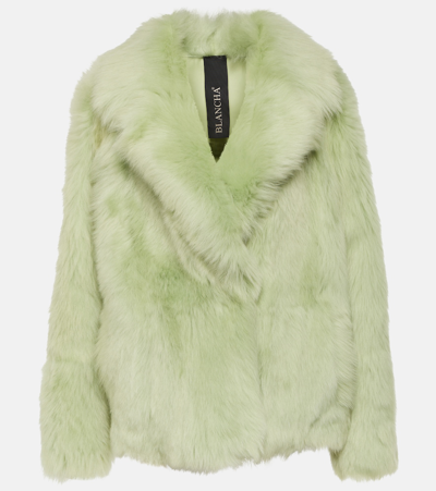 Blancha Shearling Jacket In Green