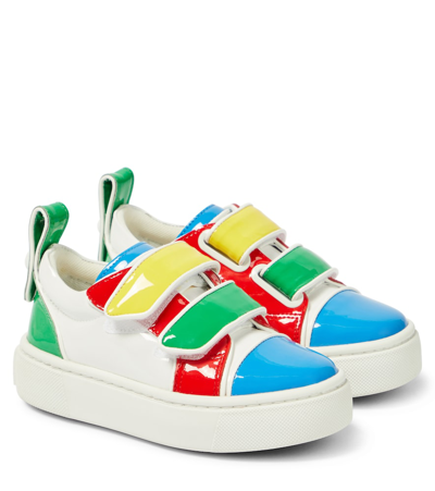 Christian Louboutin Kids' Toyotoy漆皮运动鞋 In Multicoloured