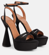 D’ACCORI SKYE SATIN PLATFORM SANDALS