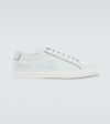 Common Projects Achilles Cracked Leather Low-top Sneakers In Silver