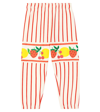 Mini Rodini Fruits Stripe Cotton Sweatpants In Multicoloured