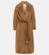 's Max Mara Borbone Faux-fur Alpaca Wool And Cashmere-blend Coat In Brown