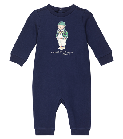 Polo Ralph Lauren Baby Polo Bear Cotton-blend Jumpsuit In Navy