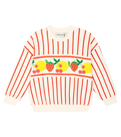 Mini Rodini Kids' Fruit Stripe Cotton Sweatshirt In Multicoloured