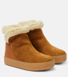 See By Chloé Juliet Shearling-lined Suede Ankle Boots In Beige