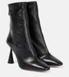 Aquazzura 95mm Amore Leather Ankle Boots In Black