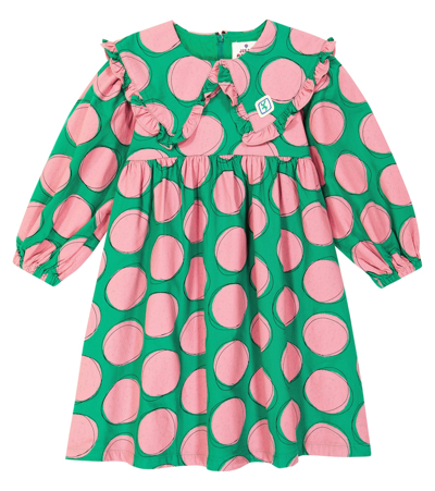 Jellymallow Kids' Polka-dot Cotton Dress In Multicoloured
