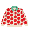 Jellymallow Red Dot Cotton Polo Shirt In Red