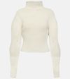 Alaïa Alaia Ribbed Sweater With Curved Sleeves Women In White