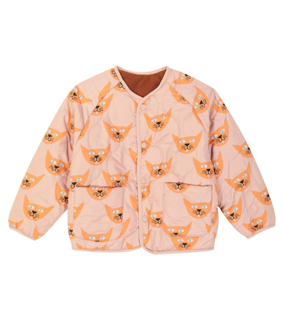 Jellymallow Kids' Reversible Printed Jacket In Pink