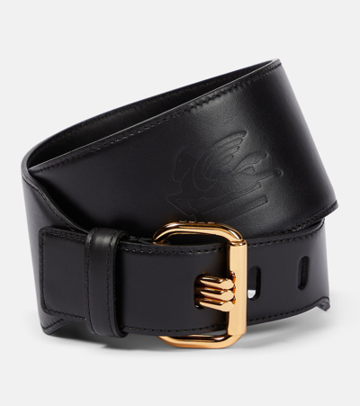 Etro Leather Belt In Black