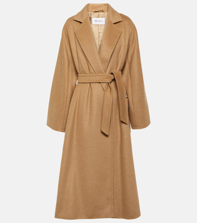 Max Mara Olea Camel Hair Coat In Brown