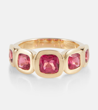 Robinson Pelham Marnie 14kt Gold Ring With Rubellites In Multicoloured