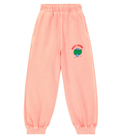 Jellymallow Kids' Printed Cotton Jersey Sweatpants In Pink