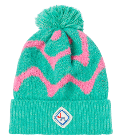 Jellymallow Kids' Pom-pom Beanie In Green