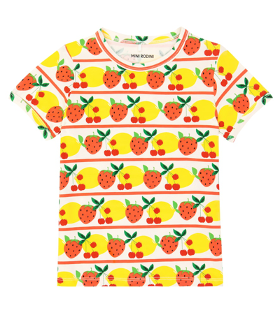 Mini Rodini Kids' Printed Cotton-blend Jersey T-shirt In Multicoloured