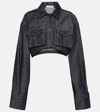 THE MANNEI GUDARI CROPPED DENIM BLAZER