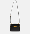 Saint Laurent Manhattan Mini Leather Shoulder Bag In Black