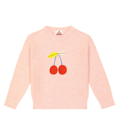 Jellymallow Kids' Cherry毛衣 In Pink