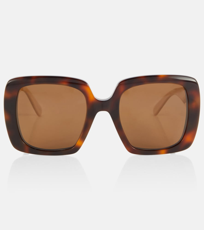 Moncler Blanche Square Sunglasses In Brown