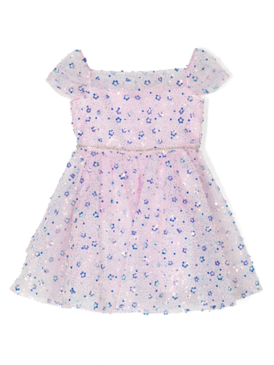 Marlo Kids' Fairy Princess Embellished Short Dress In Purple