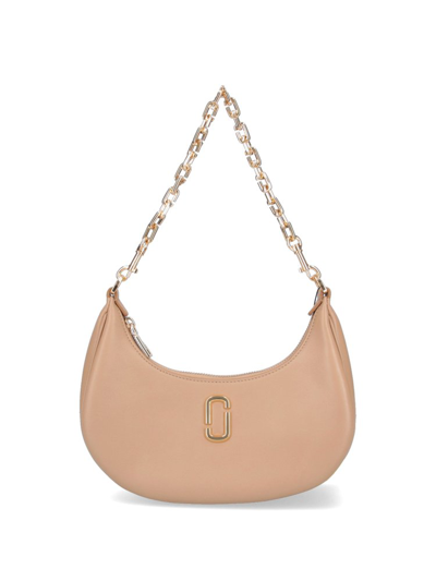 Marc Jacobs The Curve Zipped Shoulder Bag In Beige