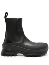 Stella Mccartney Trace Faux-leather Ankle Boots In Black