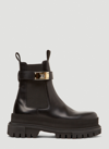 Dolce & Gabbana Women's Logo Strap Lug Sole Chelsea Boots In Black