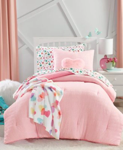 Charter Club Dotted Seersucker Comforter Sets Created For Macys Bedding In Pink