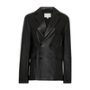 Loulou Studio Stovset Single-breasted Blazer In Black Leather In Black