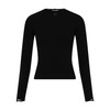 Courrèges Embroidered Logo Mock Neck Rib Sweater In Black