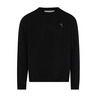 Acne Studios Round-neck Sweater In Black