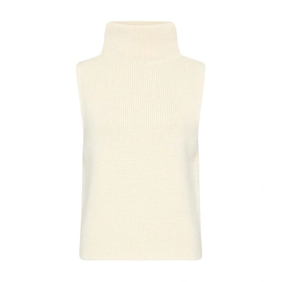 Rohe Sleeveless Funnel Neck Sweater Off-white 36 In Off_white
