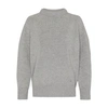 Loulou Studio Bruzzi Wool-cashmere Raglan-sleeve Crop Sweater In Grey_melange