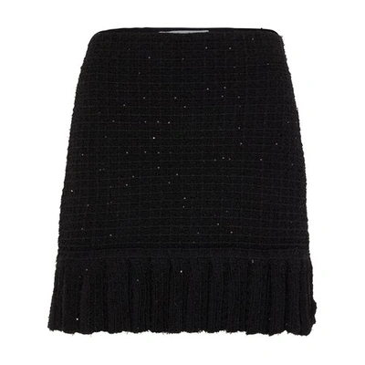 Self-portrait Synthetic Fibers Skirt In Black