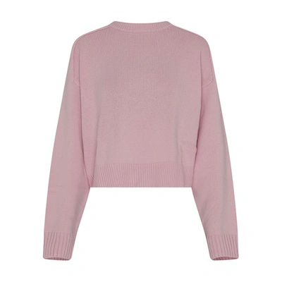 Loulou Studio Bruzzi Oversized Cropped Wool And Cashmere-blend Jumper In Pink