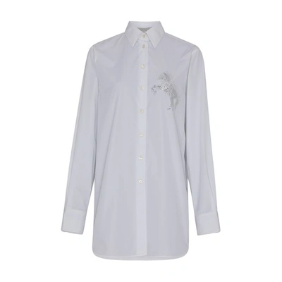 Stella Mccartney Embroidered Shirt In Pure_white