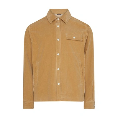Palm Angels Corduroy Suit Tape Shirt In Beige_off_white