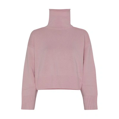 Loulou Studio Collar Sweater In Pink